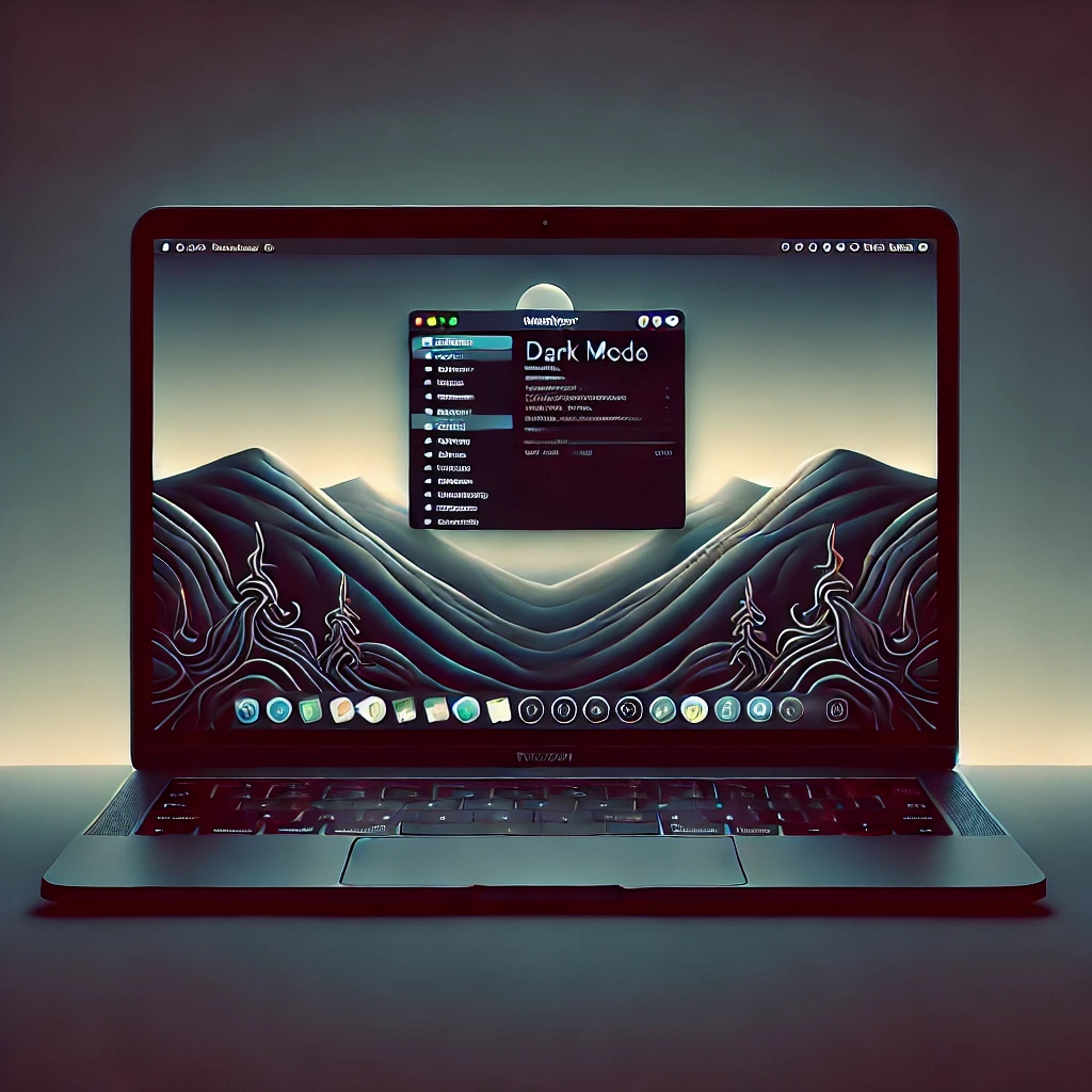 Feature image for the article 'Enabling Sniffspot Dark Mode on macOS,' showing a MacBook with the Sniffspot application in dark mode. The background features a soft, dark gradient, emphasizing the clarity and sleek design of the dark-themed interface on the MacBook screen.