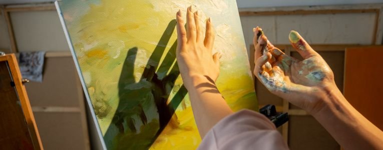 hand painting visual art painter nature artwork